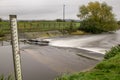 Adwick Gauging Station Weir, Long Daylight Exposure, Adwick Upon Royalty Free Stock Photo