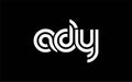 ADY Creative Unique Modern Letter Logo Design Royalty Free Stock Photo