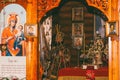 The Archbishop serves at the divine Liturgy in the altar of the Orthodox Church