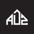 ADZ letter logo design. ADZ monogram initials letter logo concept. ADZ letter design in black background Royalty Free Stock Photo