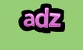 ADZ writing vector design on a green background Royalty Free Stock Photo