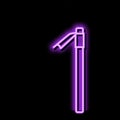 adze axe tool neon glow icon illustration