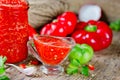 Adzhika red vegetable sauce Royalty Free Stock Photo