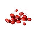 Adzuki beans, azuki or aduki, red mung bean digital art illustration isolated on white. Organic healthy food. Green