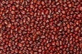 Adzuki beans, also azuki or red mung beans, background, from above Royalty Free Stock Photo