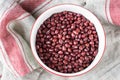 Uncooked Adzuki Beans in a Bowl Royalty Free Stock Photo