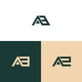 AE Letter Logo Design. Creative Modern A E Letters icon vector Illustration. Royalty Free Stock Photo