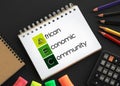 AEC - African Economic Community acronym on notepad, business concept background