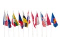 AEC, Ten countries flags in the ASEAN region isolated