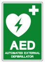 AED Automated External Defibrillator Symbol Sign, Vector Illustration, Isolate On White Background Label .EPS10