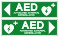 AED Automated External Defibrillator Symbol Sign, Vector Illustration, Isolate On White Background Label .EPS10