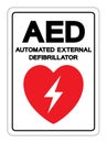 AED Automated External Defibrillator Symbol Sign, Vector Illustration, Isolate On White Background Label .EPS10