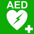 AED Automatic External Defibrillator Symbol Heart health