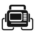 Aed defibrillator icon simple vector. Heart disease attack