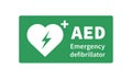 AED vector icon. Emergency defibrillator sign. Automated External Defibrillator. Vector illustration