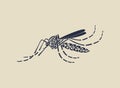 Aedes Aegypti mosquitoes logo vector