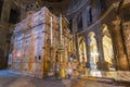 Aedicula in the Rotunda of Holy Sepulchre Church also called Church of Resurrection in Christian Quarter, Jerusalem, Israel Royalty Free Stock Photo