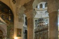 The Aedicule and rotunda interior. Church of the Holy Sepulchre. Jerusalem