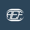AEF abstract monogram logo design. AEF monogram unique modern flat abstract letter logo design Royalty Free Stock Photo
