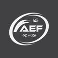 AEF letter logo Design. AEF Simple and modern monogram logo. Abstract Alphabet vector Design Royalty Free Stock Photo