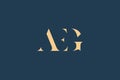 AEG abstract letter logo design Royalty Free Stock Photo