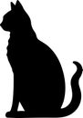 Aegean Cat Black Silhouette Generative Ai