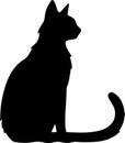 Aegean Cat Black Silhouette Generative Ai