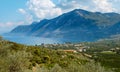 The Aegean sea as seen from a hill in Epidauros, Greece