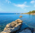 Aegean sea coast (Chalkidiki, Greece Royalty Free Stock Photo