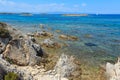 Aegean sea coast Chalkidiki, Greece. Royalty Free Stock Photo
