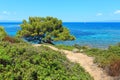 Aegean sea coast Chalkidiki, Greece. Royalty Free Stock Photo