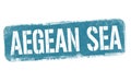 Aegean sea sign or stamp