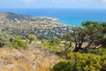 Aegean Sea and Stalida town. Royalty Free Stock Photo