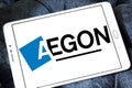 Aegon financial services company logo Royalty Free Stock Photo