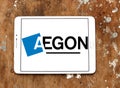 Aegon financial services company logo Royalty Free Stock Photo