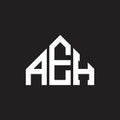 AEH letter logo design. AEH monogram initials letter logo concept. AEH letter design in black background Royalty Free Stock Photo