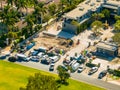 Aeiral drone photo Tom Brady mansion under construction in Miami Beach contractors hard at work