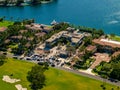 Aeiral drone photo Tom Brady mansion under construction in Miami Beach Royalty Free Stock Photo