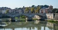 Aelian Bridge or Pons Aelius in Rome, Italy Royalty Free Stock Photo