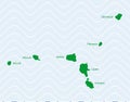 Aeolian archipelago map - cdr format