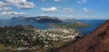 Aeolian islands seen from Vulcano island, Sicily, Royalty Free Stock Photo