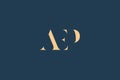 AEP abstract letter logo design Royalty Free Stock Photo