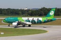 Aer Lingus Airbus A320 airplane special livery Green Spirit Rugby Team