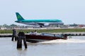 Aer Lingus Airbus landing on Venice Marco Polo Airport VCE
