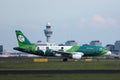 Aer Lingus Irish rugby livery plane, Amsterdam Airport Schiphol AMS