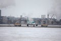 Aer Lingus airplane at deice pad, defrosting, Munich Airport