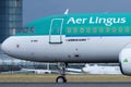 Aer Lingus landing, Paris CDG closeup Royalty Free Stock Photo