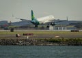Aer Lingus plane approaching Boston Royalty Free Stock Photo
