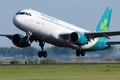 Aer Lingus plane landing on runway