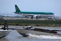 Aer Lingus Plane taxiing in Marco Polo Airport, Venice